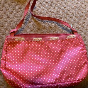 Lesportsac Pink Polka Dot Purse